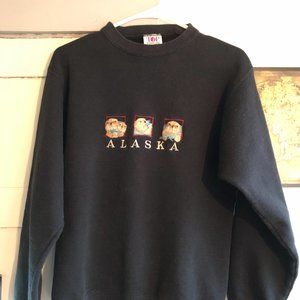 Vintage Embroidered Alaska Sea Otter Sweatshirt